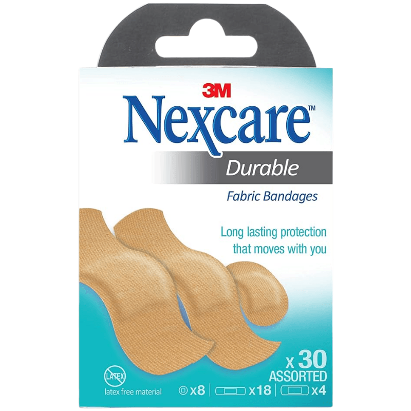 NEXCARE Durable Fabric Bandages Assorted - 30 Pieces 667-30 UU010959391