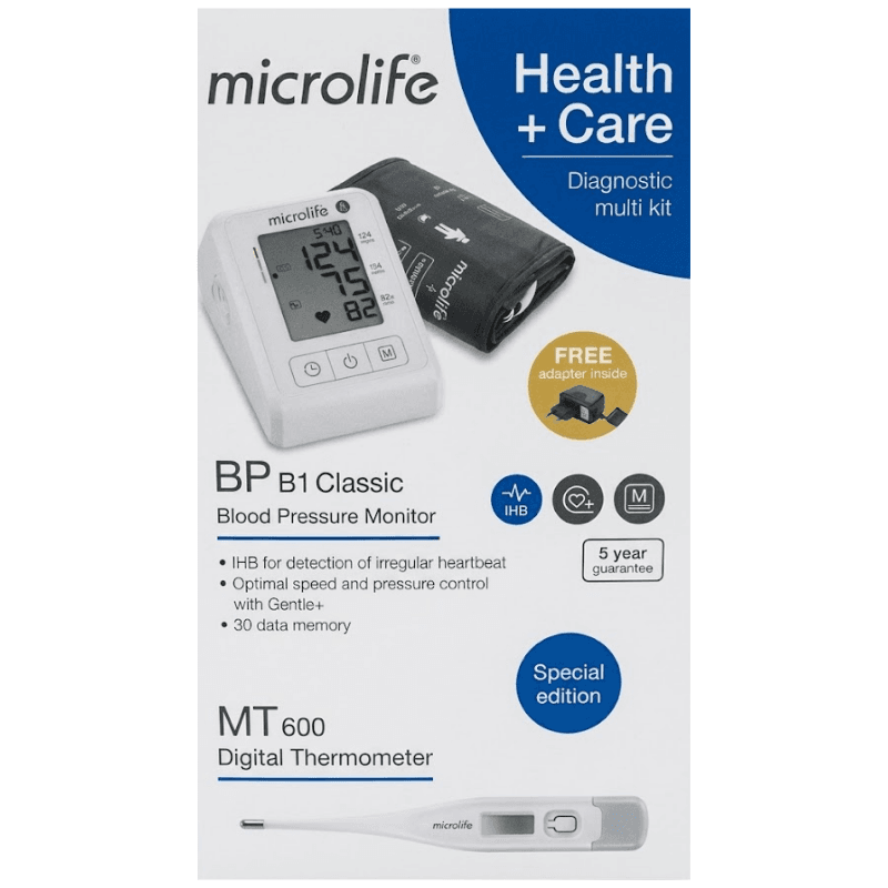 MICROLIFE - BP B1 Classic Blood Pressure Monitor + MT600 Digital Thermometer