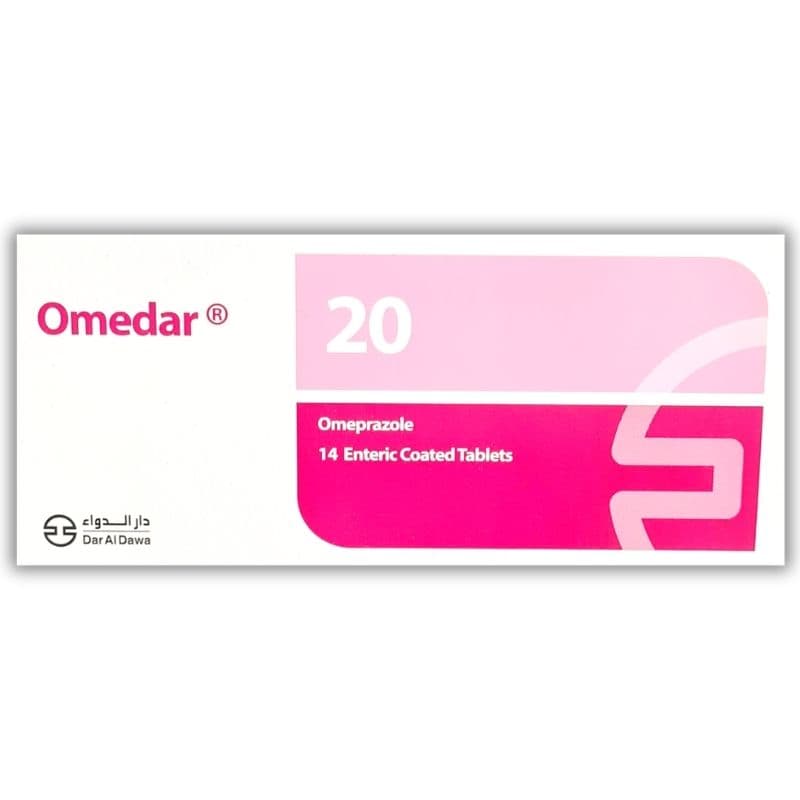 OMEDAR 20mg Omeprazole - 14 Coated Tablets