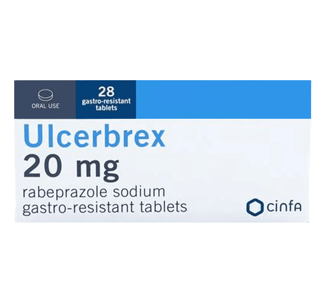 ULCERBREX 20mg Rabeprazole - 28 Tablets