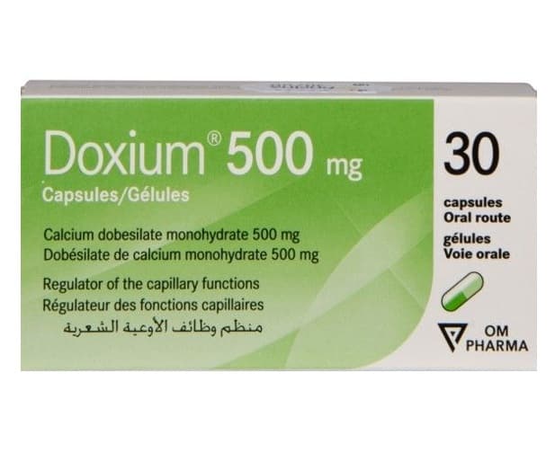 DOXIUM 500mg Calcium Dobesilate - 30 Capsules