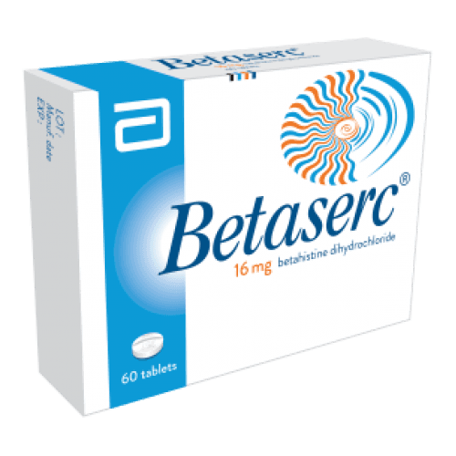 BETASERC 16mg Betahistine - 60 Tablets