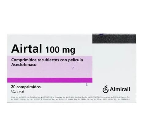 AIRTAL 100mg Aceclofenac - 20 Tablets