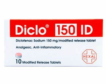 DICLO 150mg ID Diclofenac Sodium - 10 Modified Release Tablets