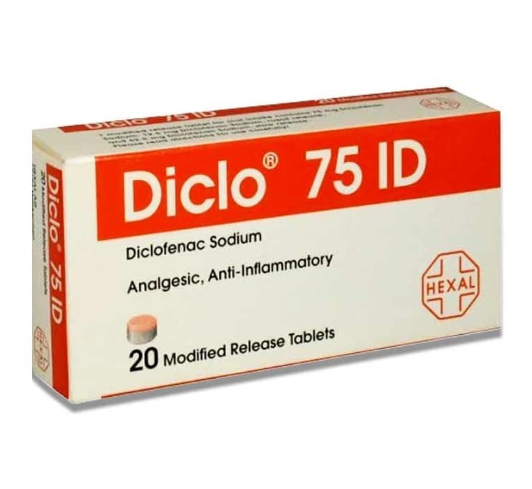DICLO 75mg ID Diclofenac Sodium - 20 Modified Release Tablets