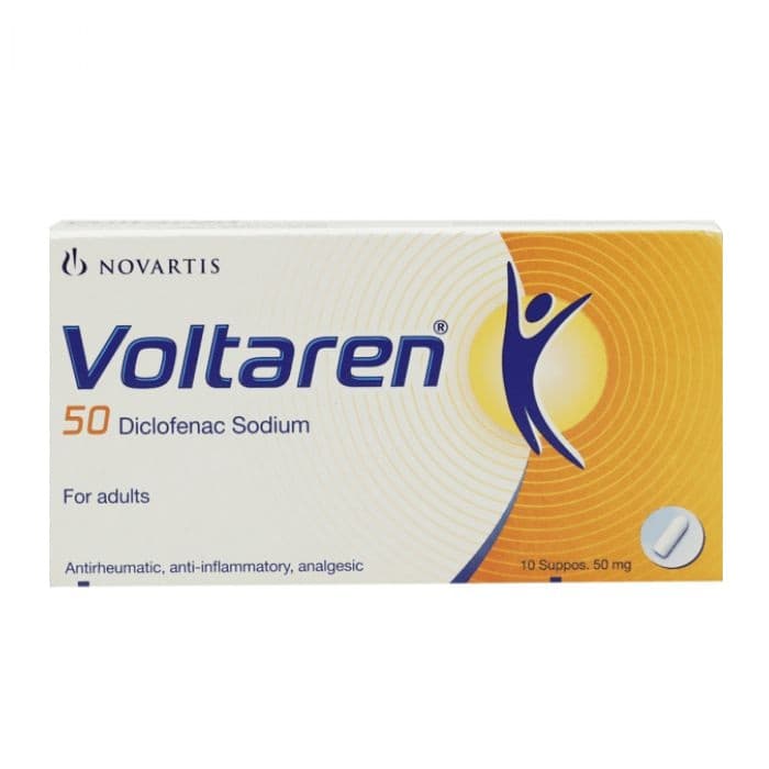 VOLTAREN 50mg Diclofenac Sodium - 10 Suppositories
