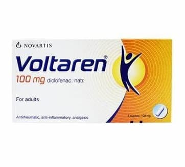 VOLTAREN 100mg Diclofenac Sodium - 5 Suppositories