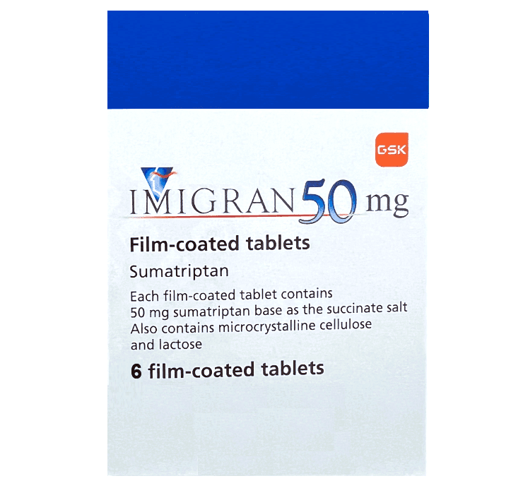 IMIGRAN 50mg Sumatriptan - 6 Tablets