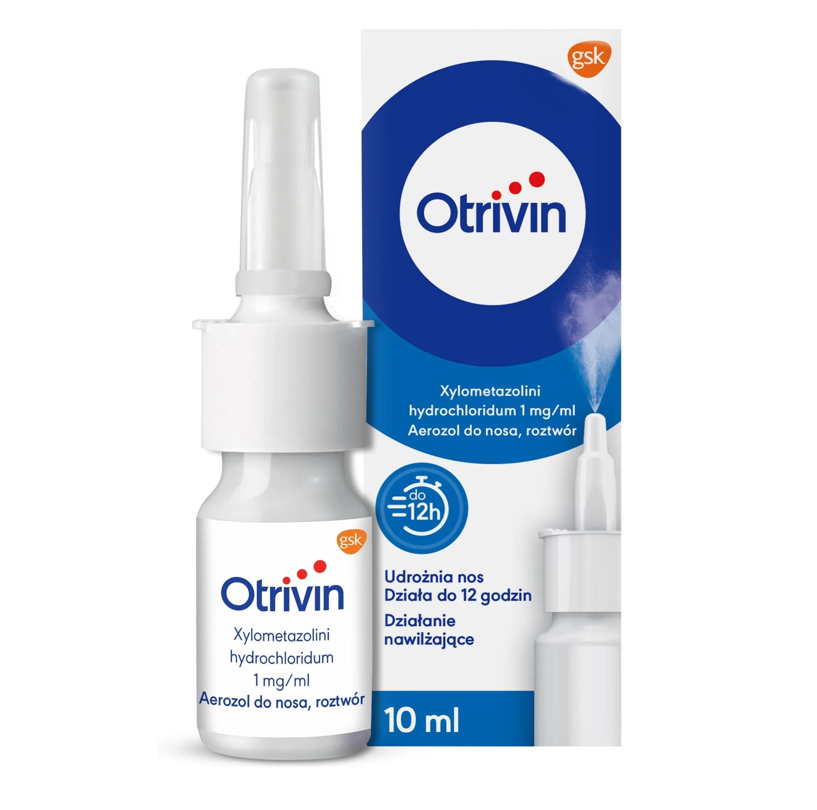 OTRIVIN Adult 0.1% Xylometazoline - 10ml Nasal Spray