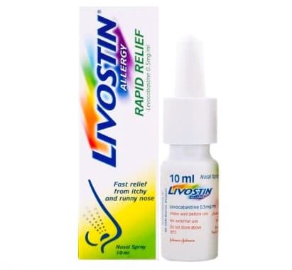 LIVOSTIN 0.5mg/ml Levocabastine - 10ml Nasal Spray
