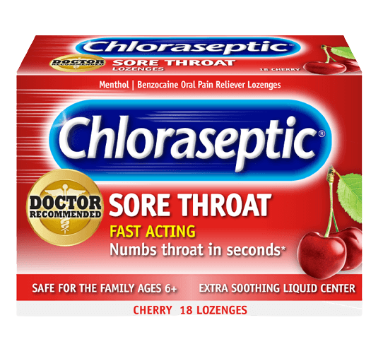 كلوراسيبتك لالتهاب الحلق بنكهة الكرز - 18 قرص استحلاب