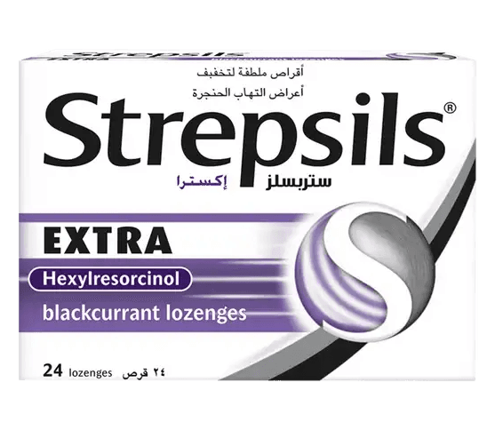 STREPSILS Extra Blackcurrant Flavor - 24 Lozenges