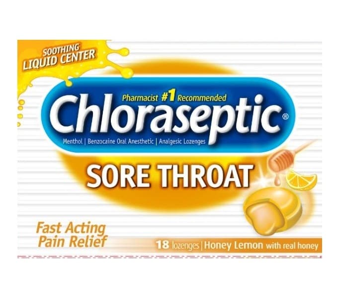 كلوراسيبتك لالتهاب الحلق بالعسل والليمون - 18 قرص استحلاب