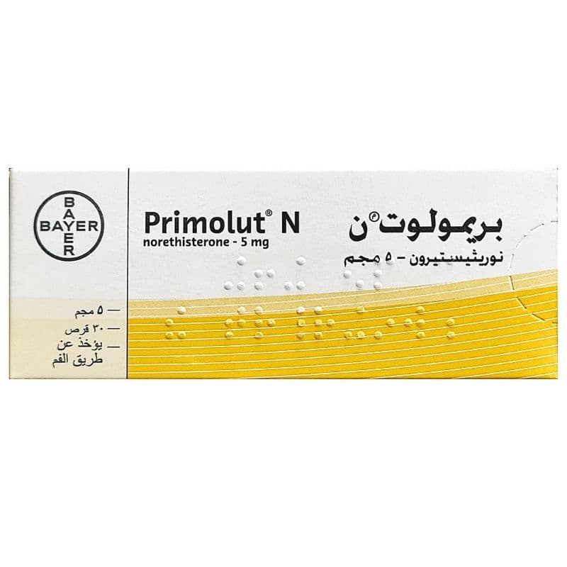 PRIMOLUT N 5mg Norethisterone - 30 Tablets