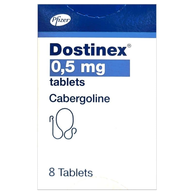DOSTINEX 0.5mg Cabergoline - 8 Tablets