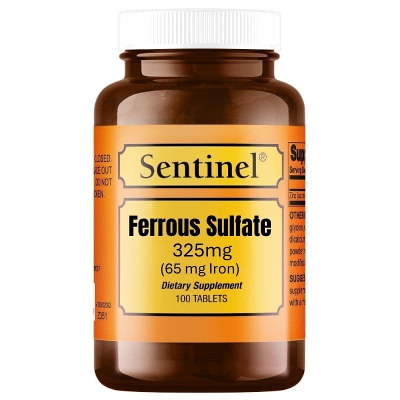 SENTINEL Ferrous Sulfate 325mg - 100 Tablets