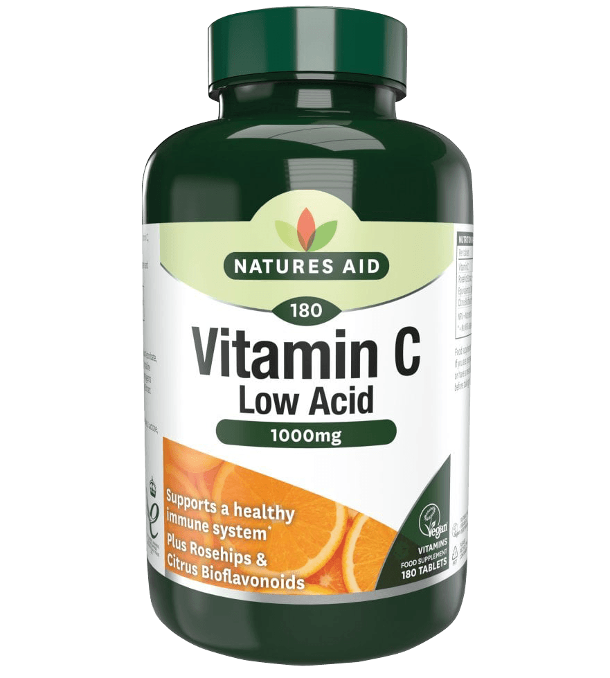 NATURES AID Vitamin C 1000mg Low Acid - 30 Tablets