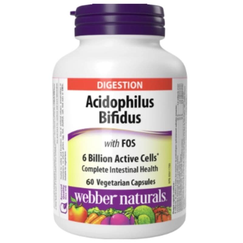 WEBBER Acidophilus Bifidus 6 Billion Active Cells - 60 Capsules
