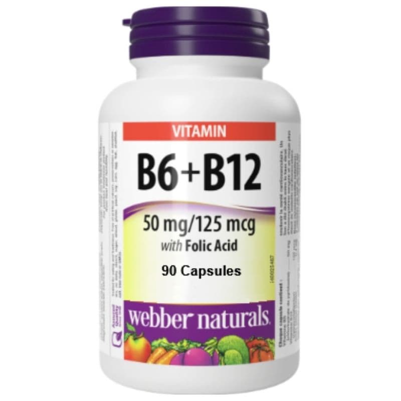 WEBBER B6 & B12 with Folic Acid - 90 Capsules
