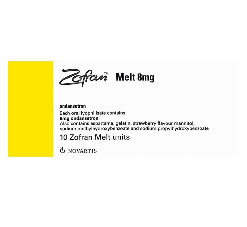 ZOFRAN Melt 8mg Ondansetron - 10 Tablets