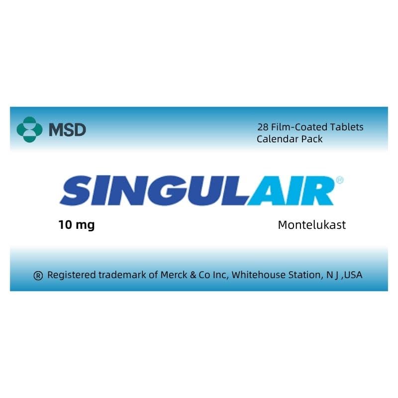 SINGULAIR 10mg Montelukast - 28 Film Coated Tablets