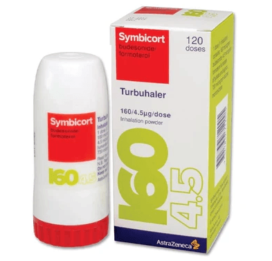 SYMBICORT 160/4.5mcg Budesonide/Formoterol - 120 Dose Turbohaler