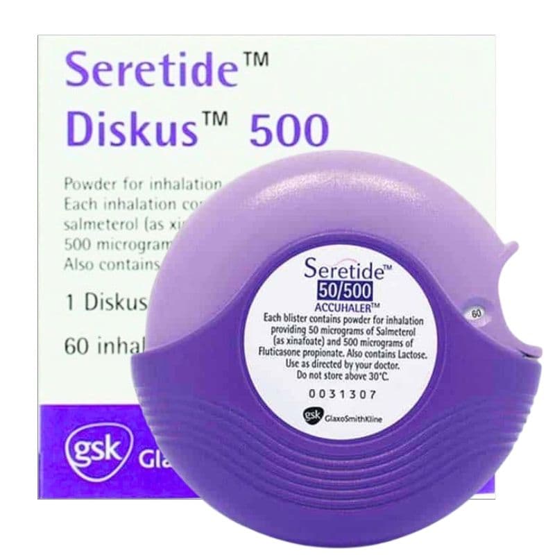 SERETIDE 50/500mcg Salmeterol/ Fluticasone - 60 Dose Diskus Inhaler