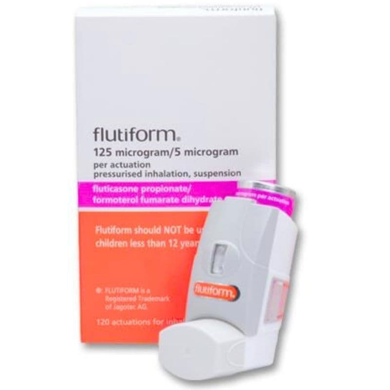 FLUTIFORM 125/5mcg Fluticasone/Formoterol - 120 Dose Inhaler