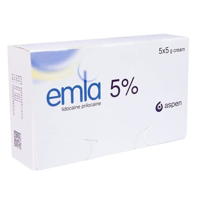 EMLA 5% Lidocaine/Prilocaine - 5 Tubes x 5g Cream