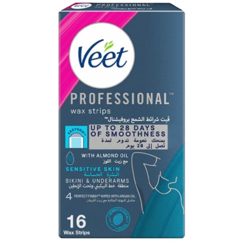 فيت شرائح الشمع الباردة للبشرة الحساسة لمنطقة البكيني وتحت الإبط - 16 شريحة