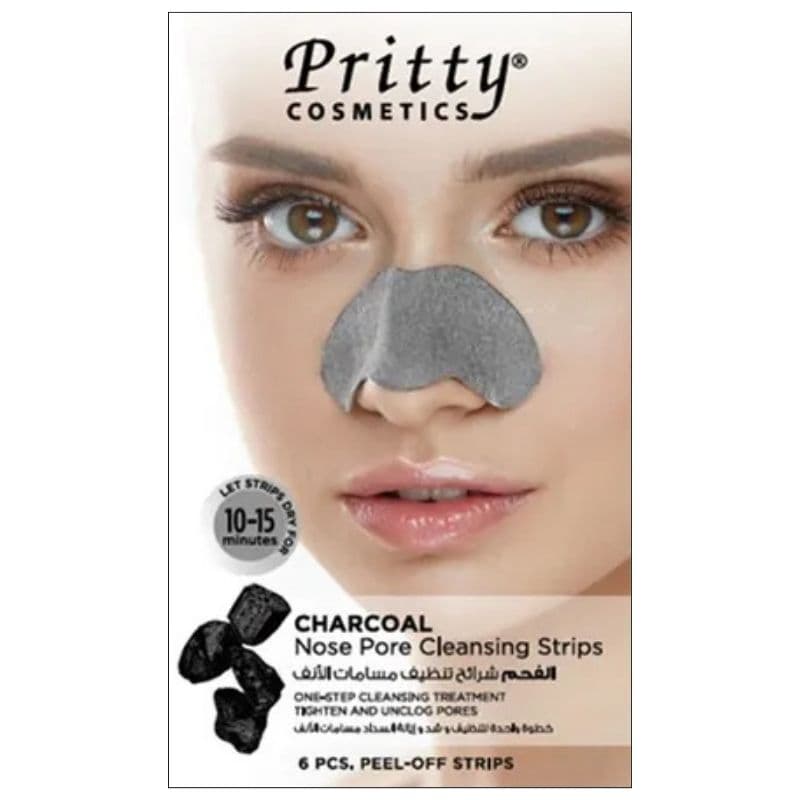 PRITTY Nose Pore Cleansing Strips Charcoal - 6 Pieces ADS263