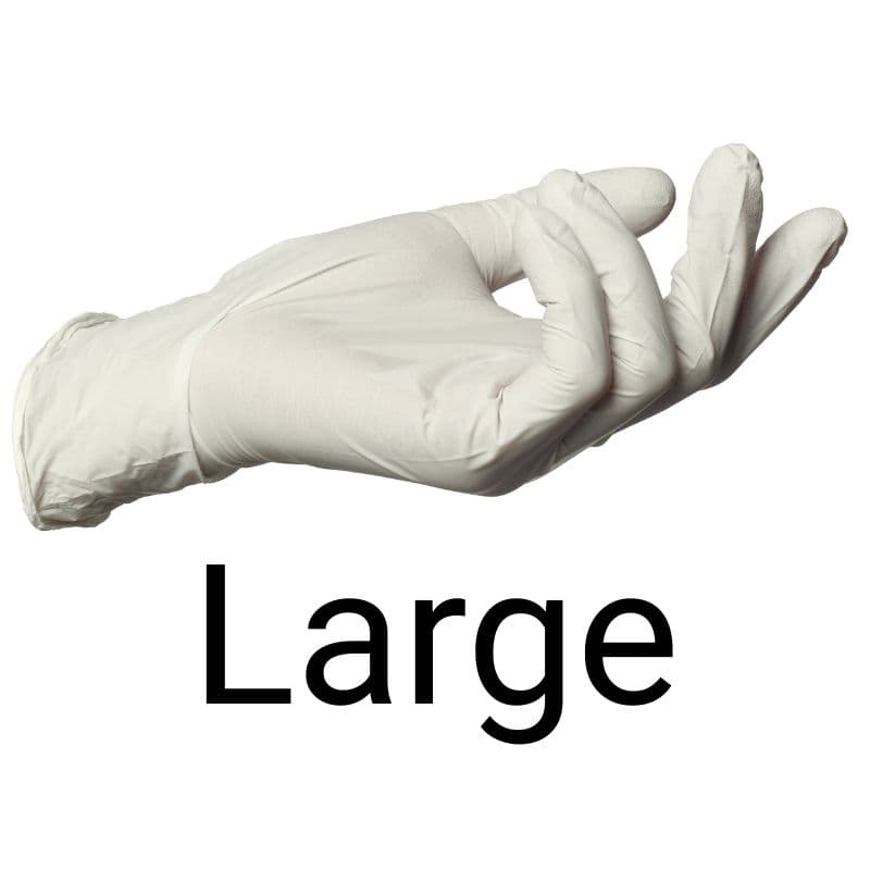 ALMAHA Powder Free Latex Examination Gloves Large - 100 Pieces