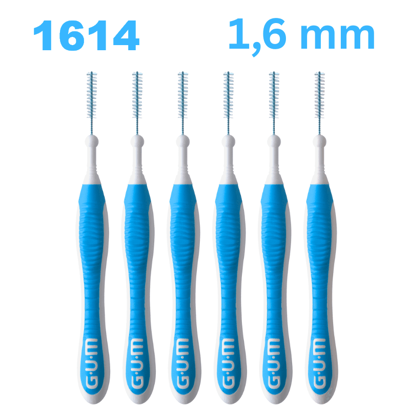 GUM - Interdental Traveler Brush 1.6mm 1614 - 6 Pieces