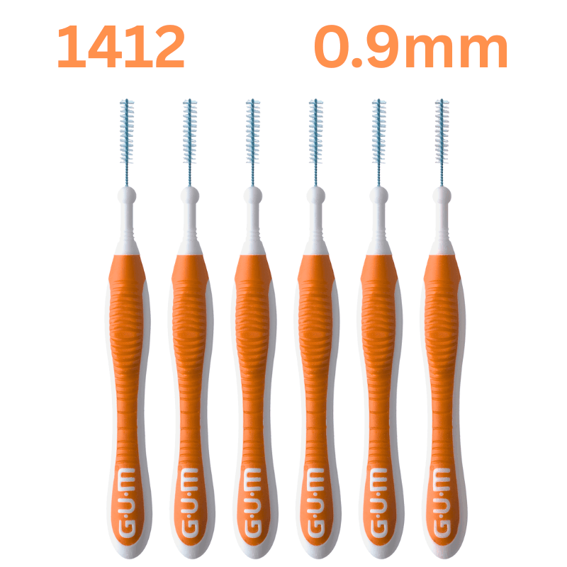 GUM - Interdental Traveler Brush 0.9mm 1412 - 6 Pieces