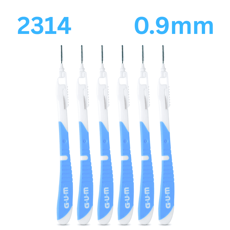 GUM - Interdental Bidirection Brushes Dual Position 0.9mm 2314 - 6 Pieces