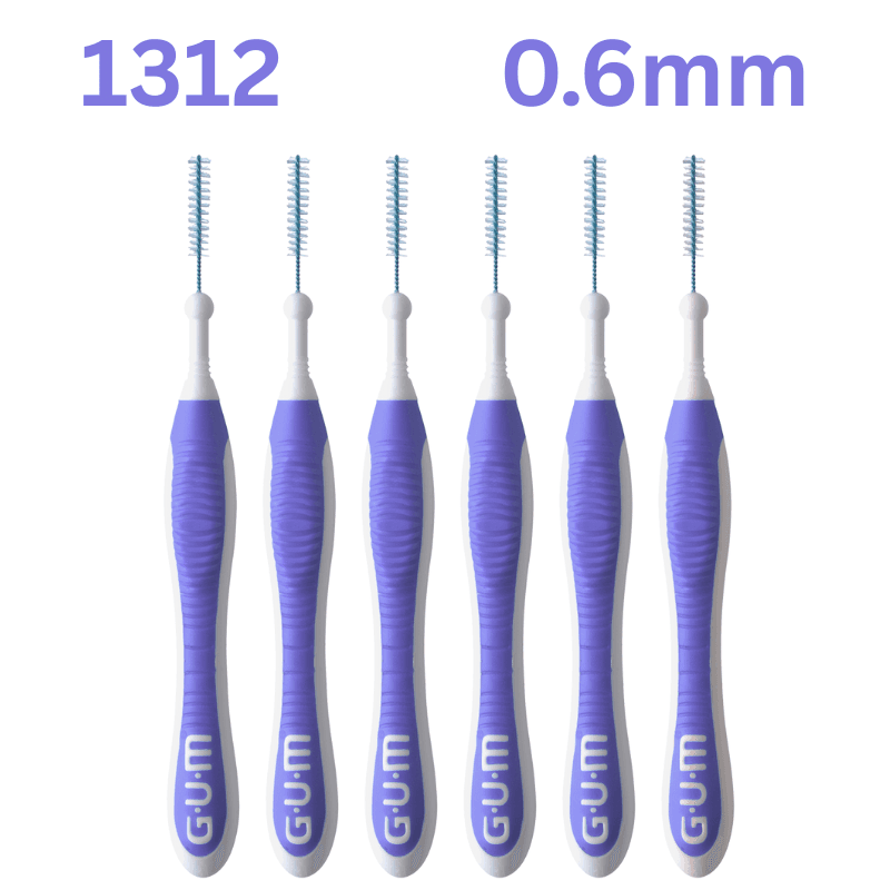 GUM - Interdental Traveler Brush 0.6mm 1312 - 6 Pieces