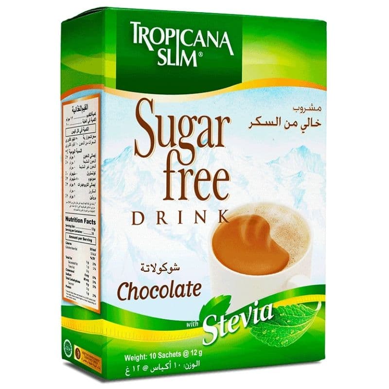 TROPICANA Slim Sugar Free 12g Swiss Chocolate - 10 Sachests