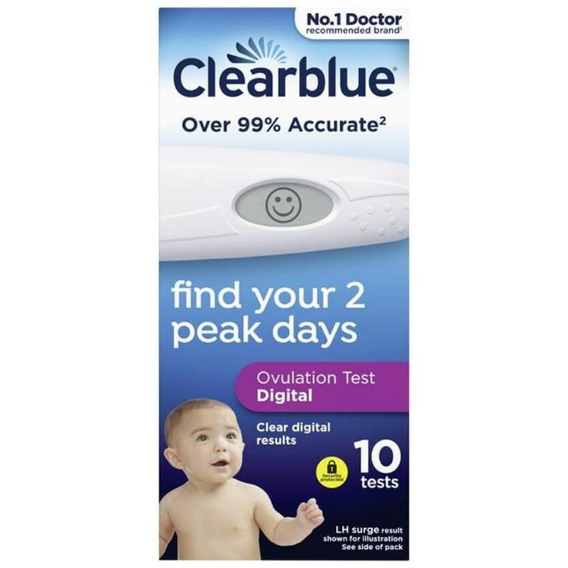 CLEARBLUE Advanced Digital 2 Most Fertile Days - 10 Ovulation Tests 188/122