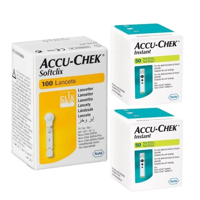 ACCU-CHEK Instant 100 Test Strips + Softclix 100 Lancets - Offer