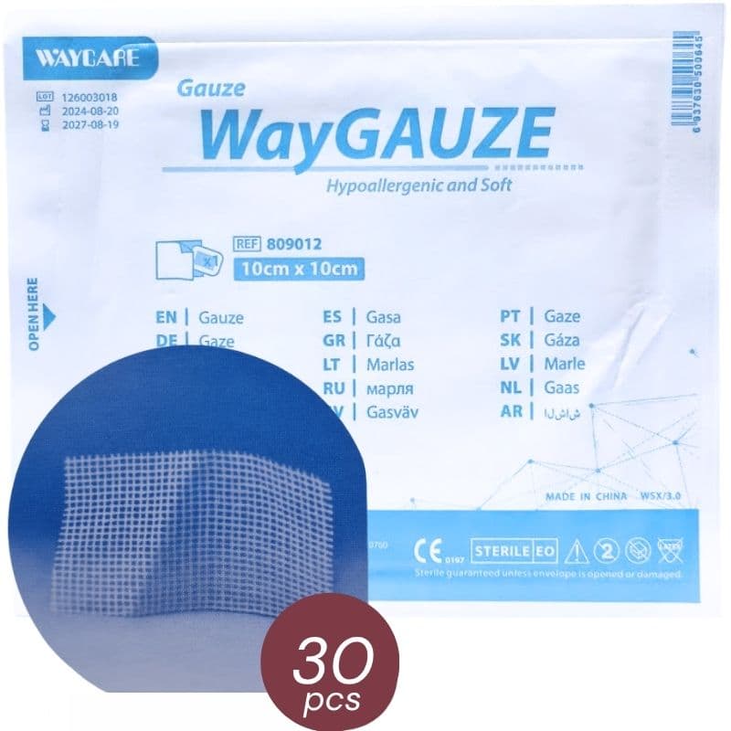 واي كير وايجوز - 809012 شاش ناعم غير لاصق 10×10 سم - 30 قطعة