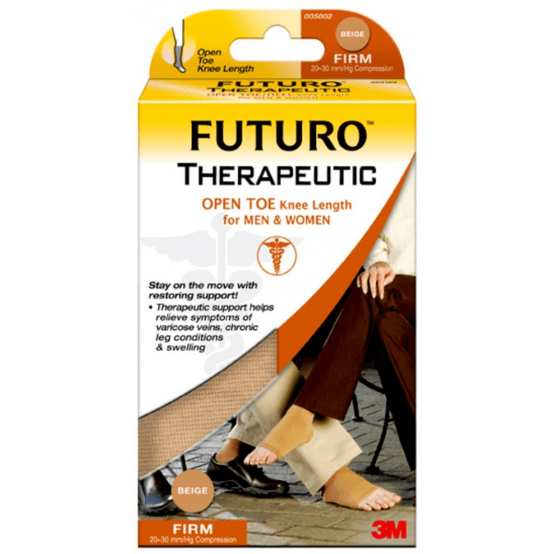 FUTURO Open Toe Knee Length Stocking M&W Beige - Small 71032