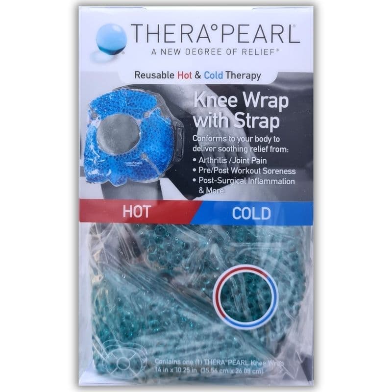 THERAPEARL Knee Wrap with Strap Hot/Cold Gel Beads 20043