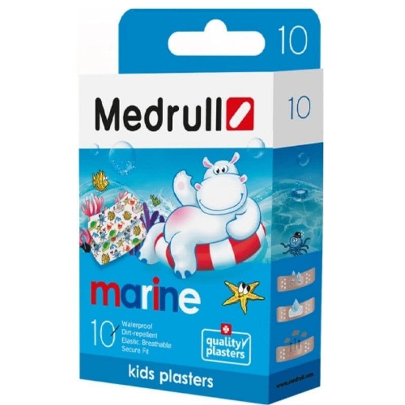 MEDRULL Marine Kids Wound Plasters - 10 Pieces