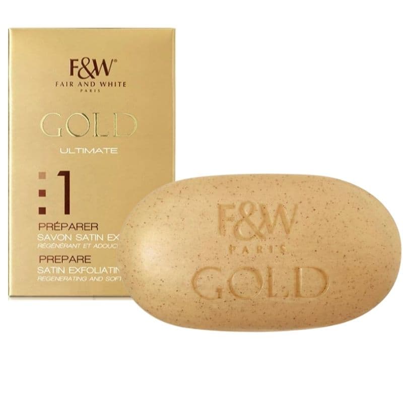 FAIR & WHITE Gold Satin Exfoliating Soap - 200g
