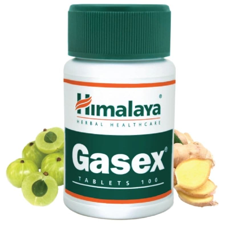 HIMALAYA Gasex Triphala/Ginger - 100 Tablets
