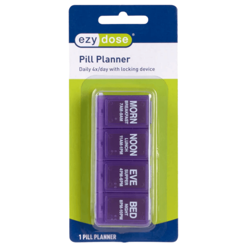 EZY DOSE - Pill Planner Daily 4x/day with Locking Device 67800