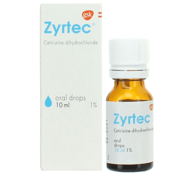 ZYRTEC 10mg/ml Cetirizine - 10ml Oral Drops