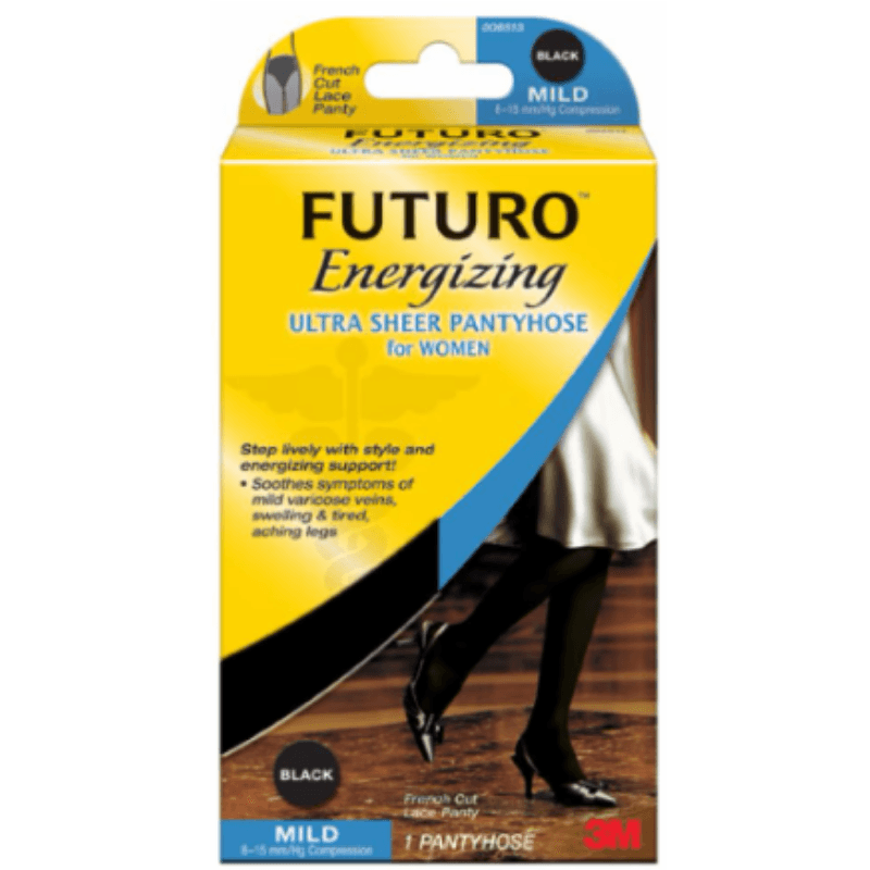 FUTURO Pantyhose Energizing Ultra Sheer Black - Medium 71017