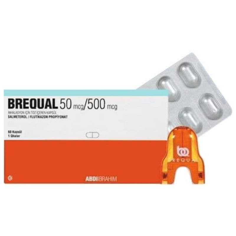BREQUAL 50/250mcg Salmeterol/Fluticasone - Inhaler + 60 Capsules