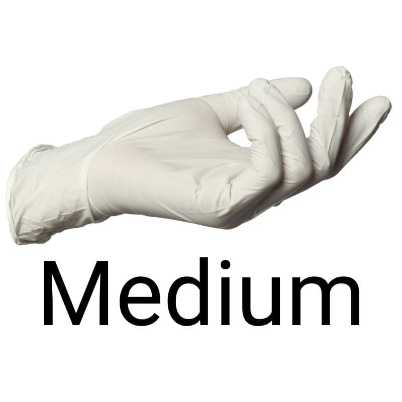 ALMAHA Powder Free Latex Examination Gloves Medium - 100 Pieces